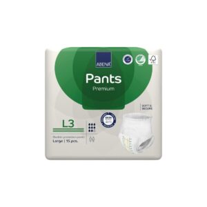 Abena Pants L3 L Waist 100 140cm Unisex 2400ml White/ Green Stripe