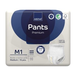 Abena Pants M1 M Waist 80 110cm Unisex 1400ml White/ Blue Stripe